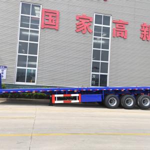 3 Axle Flatbed Trailer with Front Plate